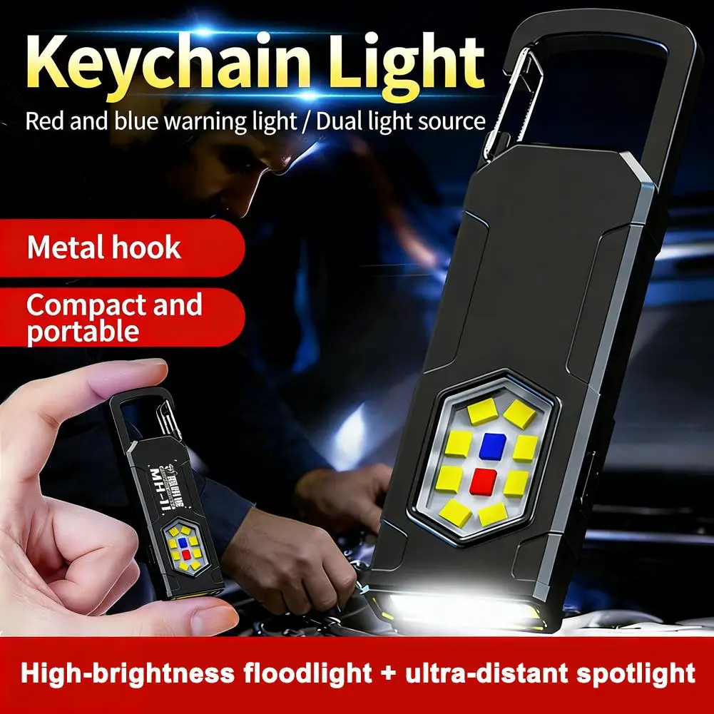 Portable Mini Keychain Flashlight USB Charging for Camping Hiking Tool, Multi-functional LED Work Light for Outdoor Emergency
Portable Mini Keychain Flashlight USB Charging for Camping Hiking Tool, Multi-functional LED Work Light for Outdoor Emergency