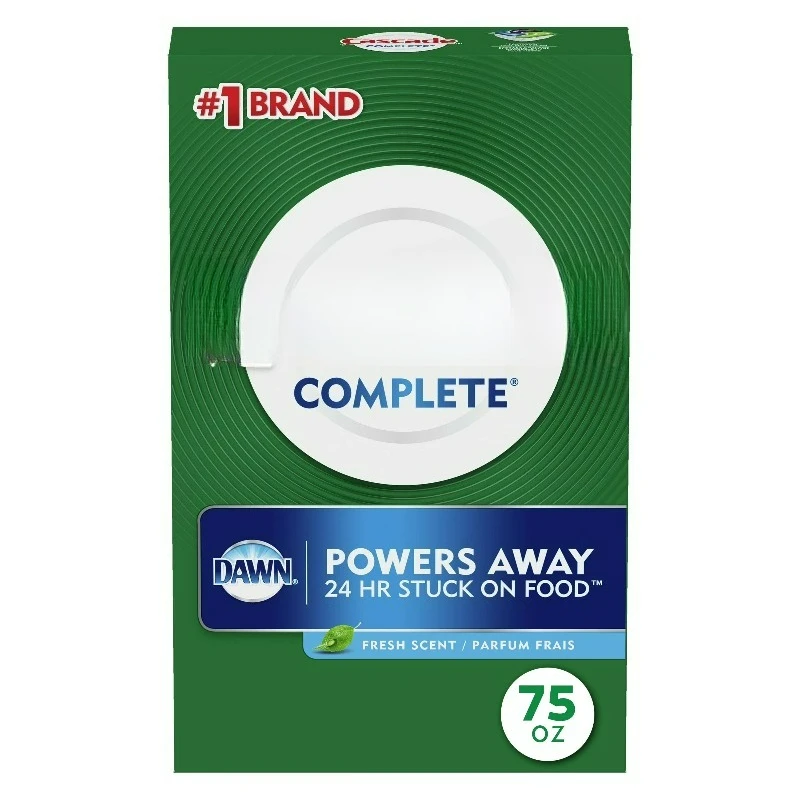 Complete Dishwasher Detergent Powder, Dish Detergent, Dish Soap, Fresh, 75 fl oz
Complete Dishwasher Detergent Powder, Dish Detergent, Dish Soap, Fresh, 75 fl oz