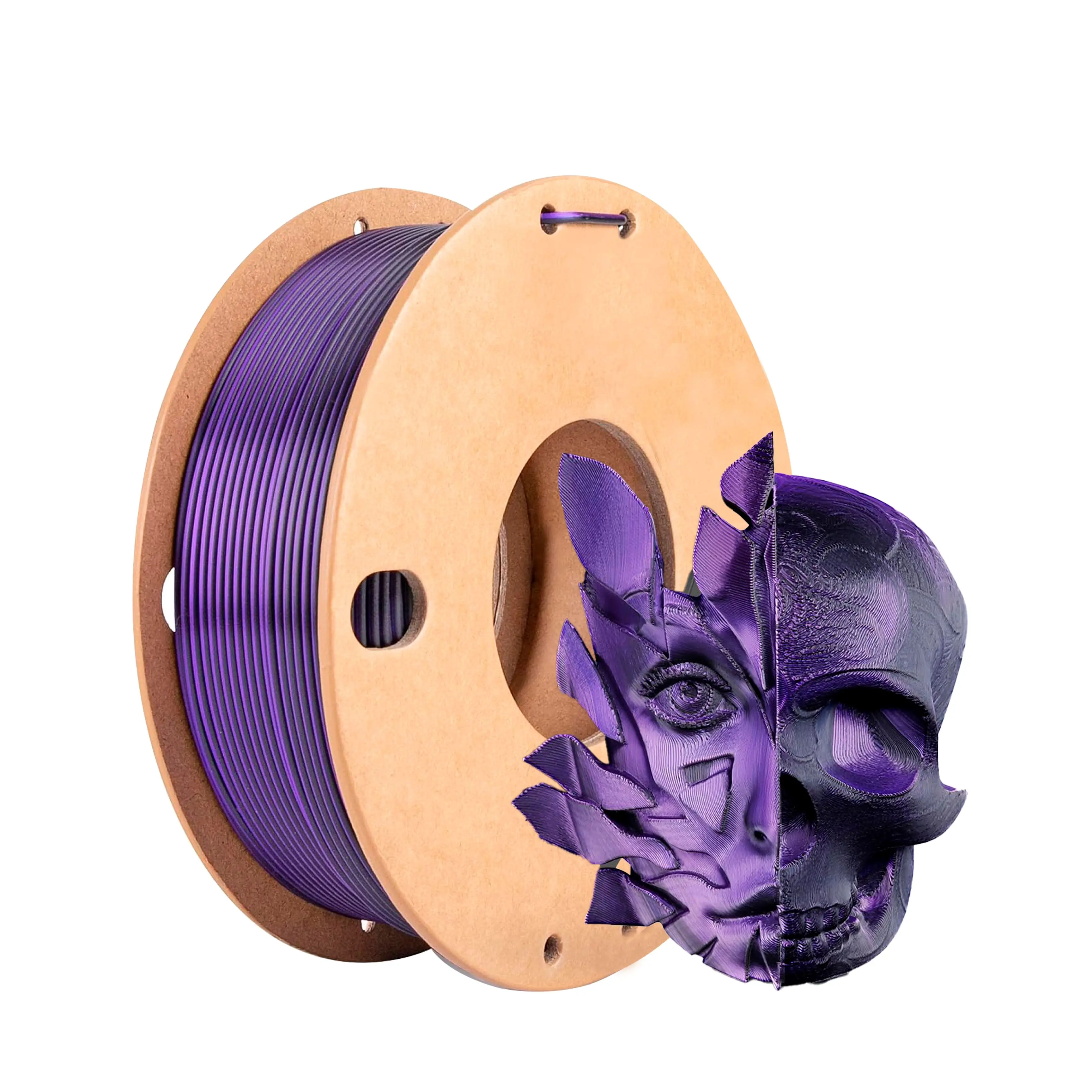 Silk PLA 3D Printer Filament 1.75mm 0.25kg, Silk Dual Color Black Purple PLA, Dimensional Accuracy +/-0.03mm,Smooth & Shiny Tex
Silk PLA 3D Printer Filament 1.75mm 0.25kg, Silk Dual Color Black Purple PLA, Dimensional Accuracy +/-0.03mm,Smooth & Shiny Tex