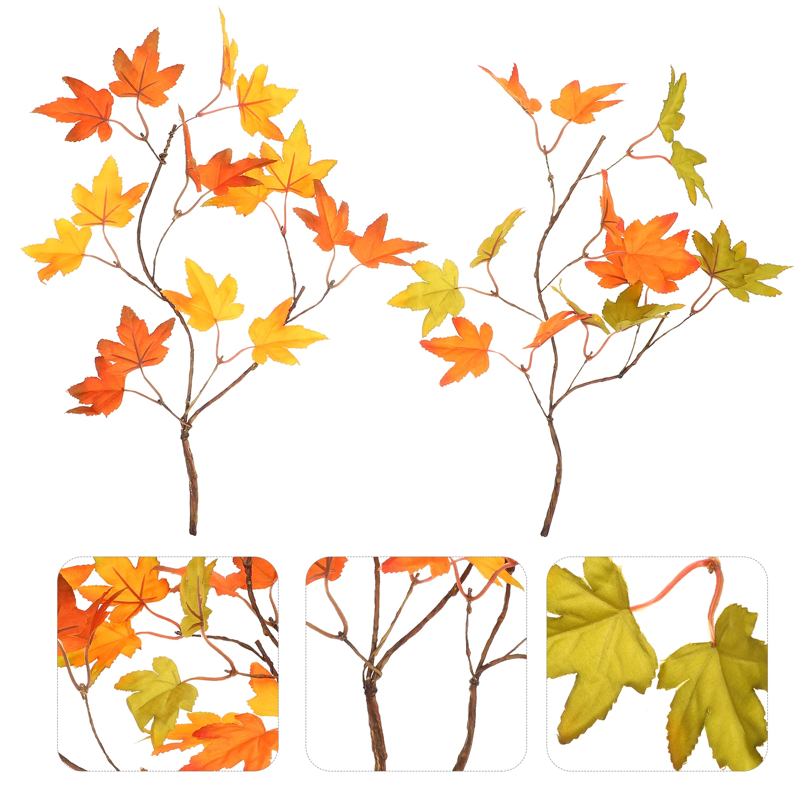 2pcs Simulated Leaf Flower Arrangement Fall Home Decor Artificial Leaves Fake Maple Leaves Stems Branches Realistic Texture
2pcs Simulated Leaf Flower Arrangement Fall Home Decor Artificial Leaves Fake Maple Leaves Stems Branches Realistic Texture