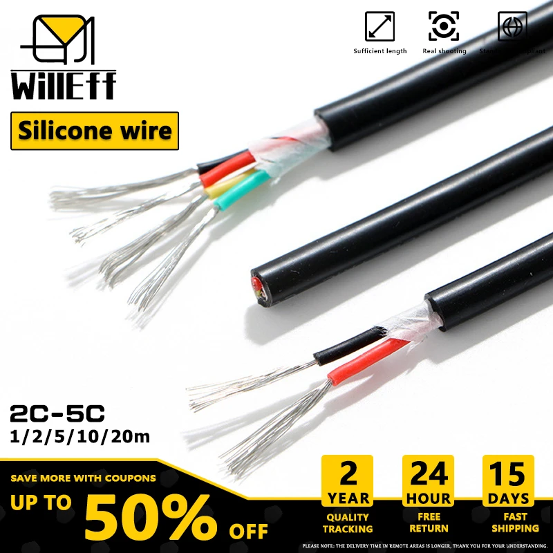 Black Silicone Jacket wire Soft Silicone jacket cable Heat-resistant Silicone Electrical wires Silicone extension cable 20 22awg
Black Silicone Jacket wire Soft Silicone jacket cable Heat-resistant Silicone Electrical wires Silicone extension cable 20 22awg