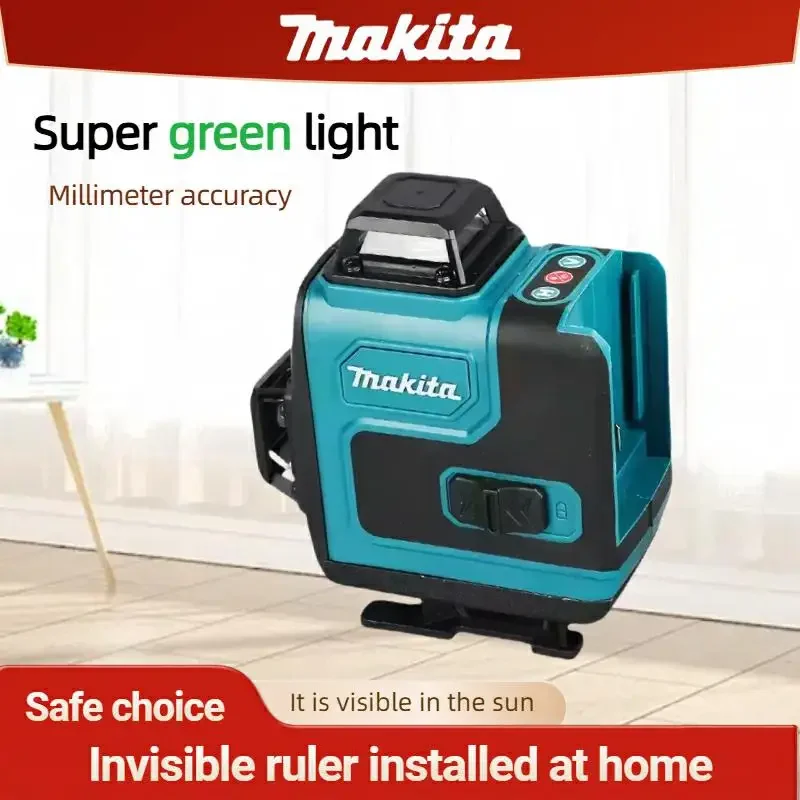 Высокоточный 3D-4D лазерный нивелир Makita с 16 линиями и обзором 360° ° Горизонтальный и вертикальный зеленый лазер, настенный, портативный, электроинструмент
Высокоточный 3D-4D лазерный нивелир Makita с 16 линиями и обзором 360° ° Горизонтальный и вертикальный зеленый лазер, настенный, портативный, электроинструмент