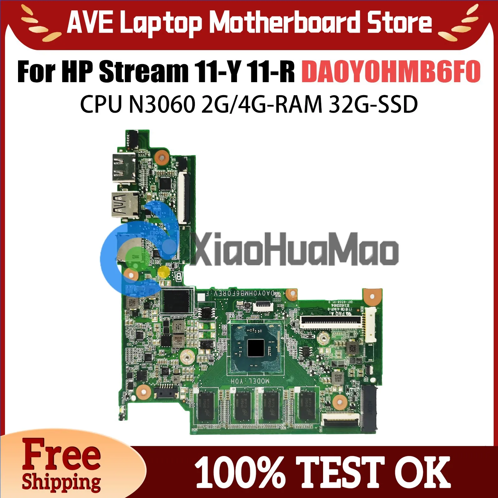 Laptop Motherboard For HP Stream 11-Y 11-R 831524-601 830814-601 DA0Y0HMB6F0 Computer Mainboard CPU N3060 2G 4G-RAM 32G-SSD
Laptop Motherboard For HP Stream 11-Y 11-R 831524-601 830814-601 DA0Y0HMB6F0 Computer Mainboard CPU N3060 2G 4G-RAM 32G-SSD