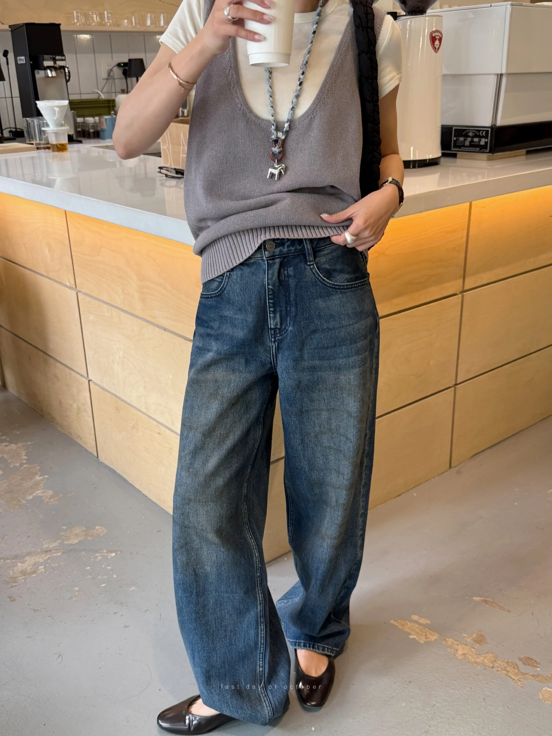 LDOO OP Heavy Du Oil Винтажные синие широкие джинсы прямого кроя Полярные брюки с высокой талией из хлопковой эластичной ткани
LDOO OP Heavy Du Oil Винтажные синие широкие джинсы прямого кроя Полярные брюки с высокой талией из хлопковой эластичной ткани