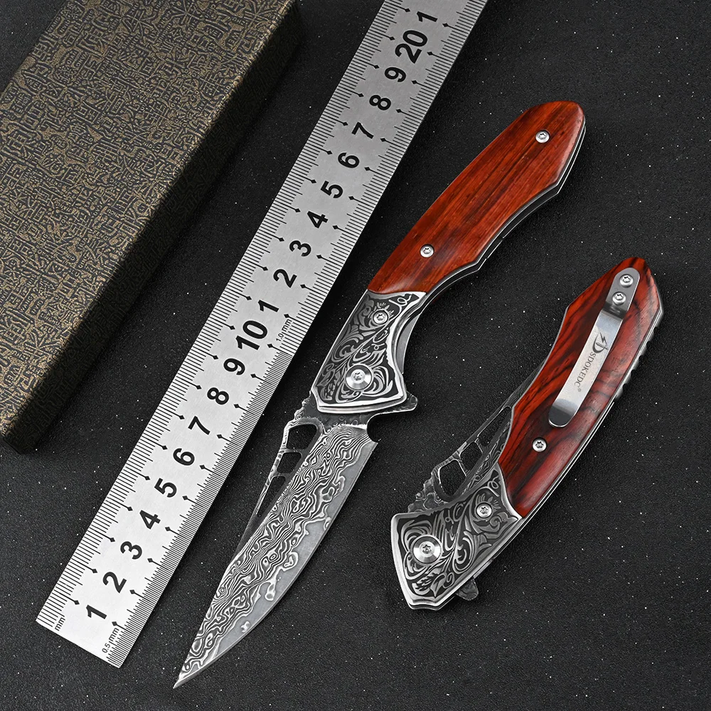 High Quality VG10 Damascus Survival Pocket Knife Outdoor Camping Folding Knives Tactical Utility EDC Hand Tools Wood Handle
High Quality VG10 Damascus Survival Pocket Knife Outdoor Camping Folding Knives Tactical Utility EDC Hand Tools Wood Handle