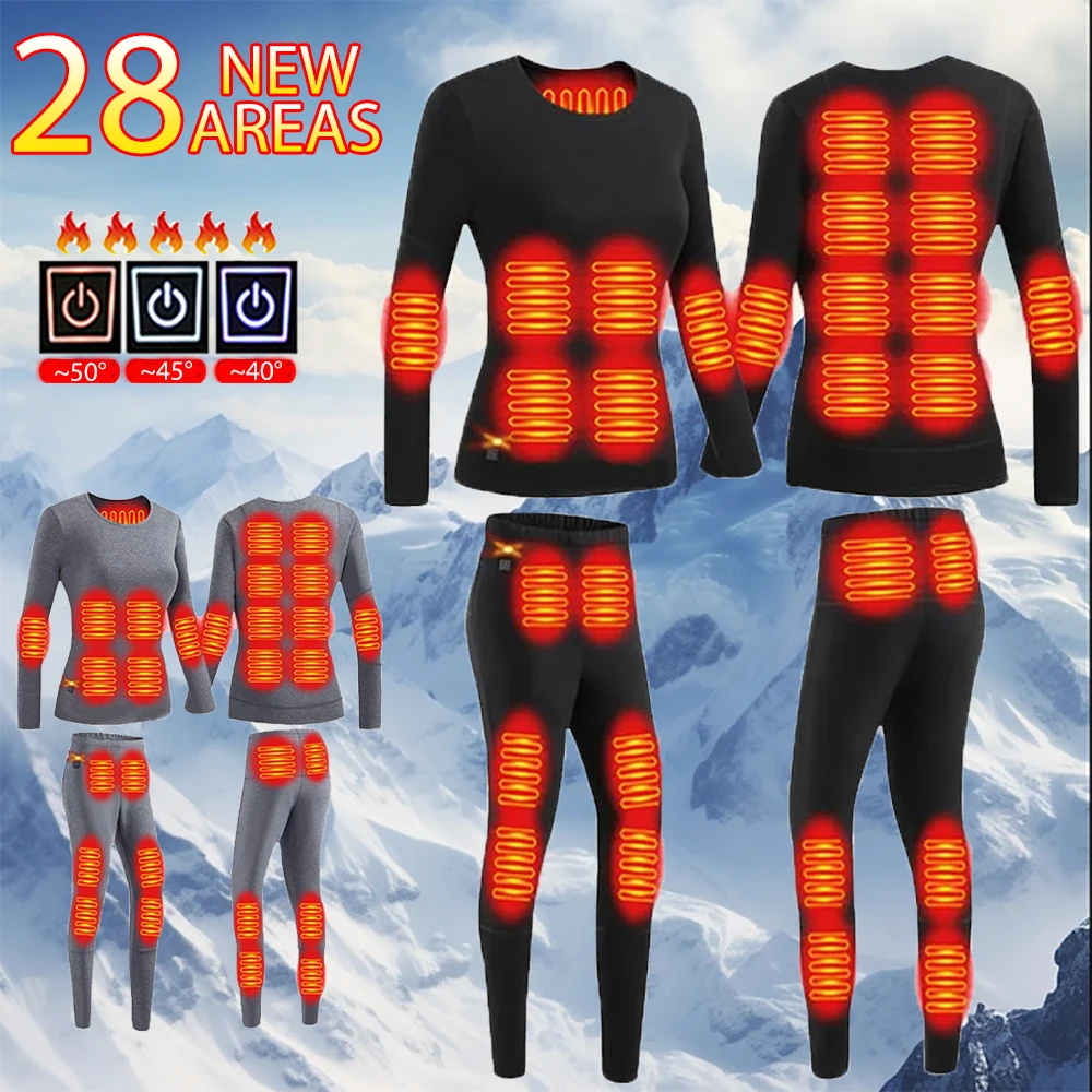 28 Areas Women Heated Underwear Men Winter Outdoor Camping USB Electric Heating Ski Thermal Underwear Motorcycle S-5XL
28 Areas Women Heated Underwear Men Winter Outdoor Camping USB Electric Heating Ski Thermal Underwear Motorcycle S-5XL