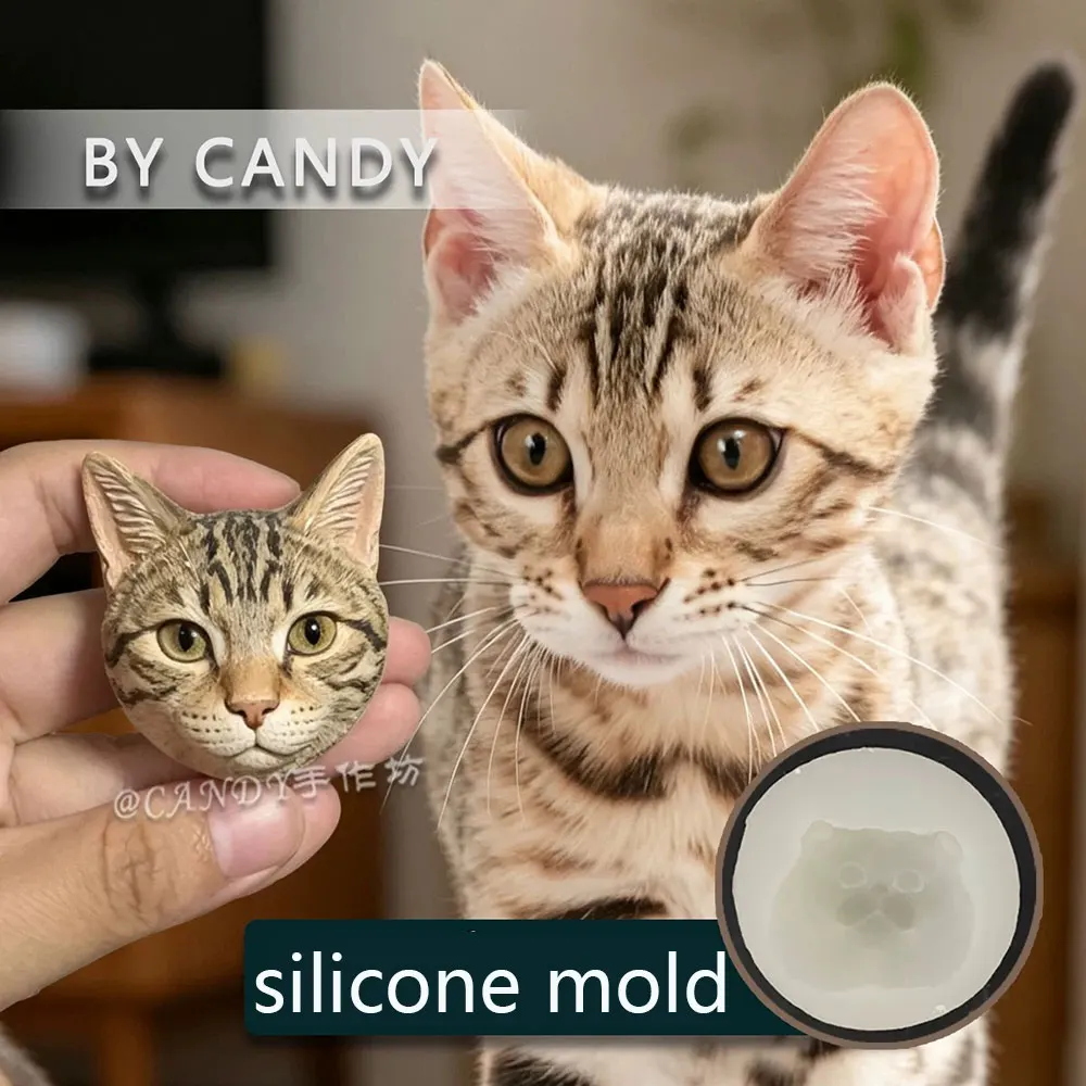 Cute Kitty Head Silicone Mold, Mini Cat DIY Aroma Gypsum Resin Keychain Pendant, Handmade Clay Candle Gift for Pet Lovers Decor
Cute Kitty Head Silicone Mold, Mini Cat DIY Aroma Gypsum Resin Keychain Pendant, Handmade Clay Candle Gift for Pet Lovers Decor