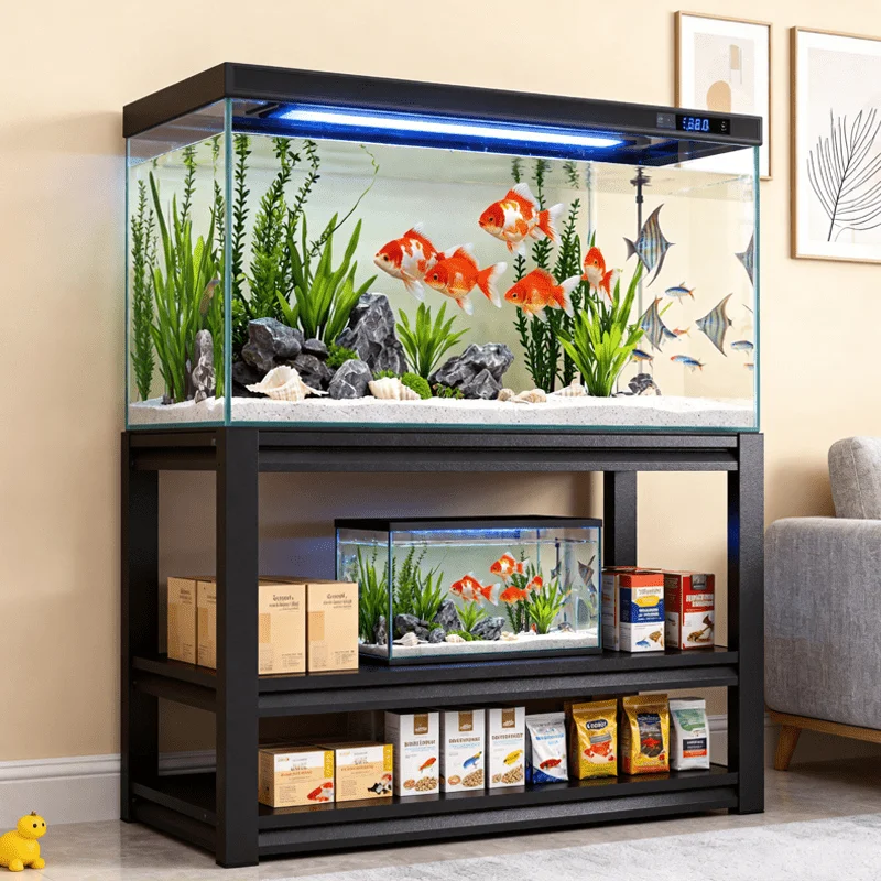 3-Tier Rack Shelf Heavy Duty Metal Frame Aquarium Stand | 20 Gallon Fish Tank Stand, Reptile Terrarium Stand For 30 Gallon Long
3-Tier Rack Shelf Heavy Duty Metal Frame Aquarium Stand | 20 Gallon Fish Tank Stand, Reptile Terrarium Stand For 30 Gallon Long