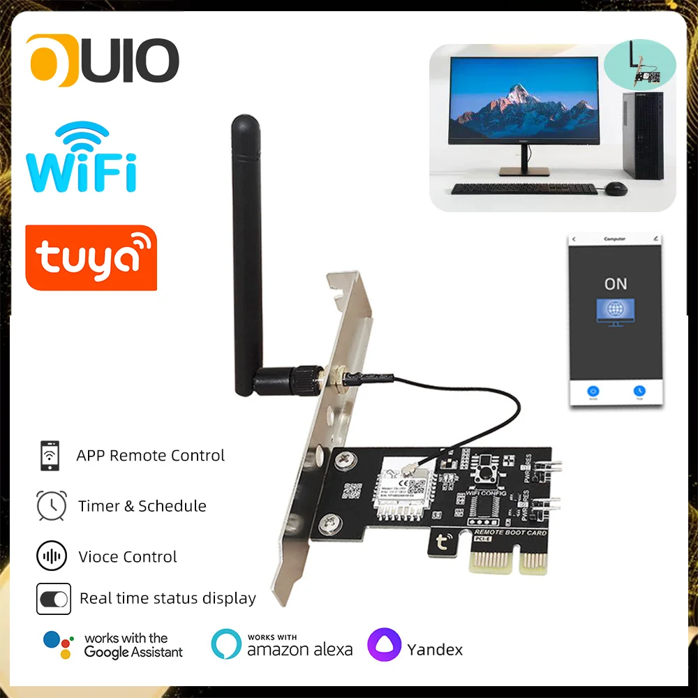 Tuya Wi-Fi Ewelink Выключатель питания компьютера ПК Дистанционное запуск USB PCIe Карта работает с Alexa Google Home для ПК Настольный компьютер
Tuya Wi-Fi Ewelink Выключатель питания компьютера ПК Дистанционное запуск USB PCIe Карта работает с Alexa Google Home для ПК Настольный компьютер