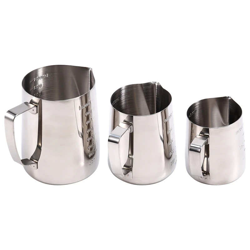 Milk Frothing Cup Coffee Latte Container Metal Pot Measuring Cup Coffee Latte Mug Coffee Utensils
Milk Frothing Cup Coffee Latte Container Metal Pot Measuring Cup Coffee Latte Mug Coffee Utensils