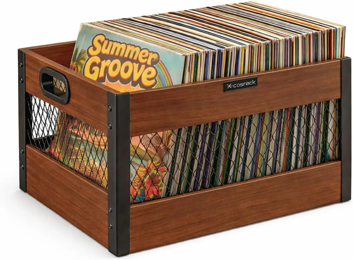Wooden Vinyl Record Storage Crate, Holds 60-80 LPs, Classic Cube Organizer for Albums
Wooden Vinyl Record Storage Crate, Holds 60-80 LPs, Classic Cube Organizer for Albums