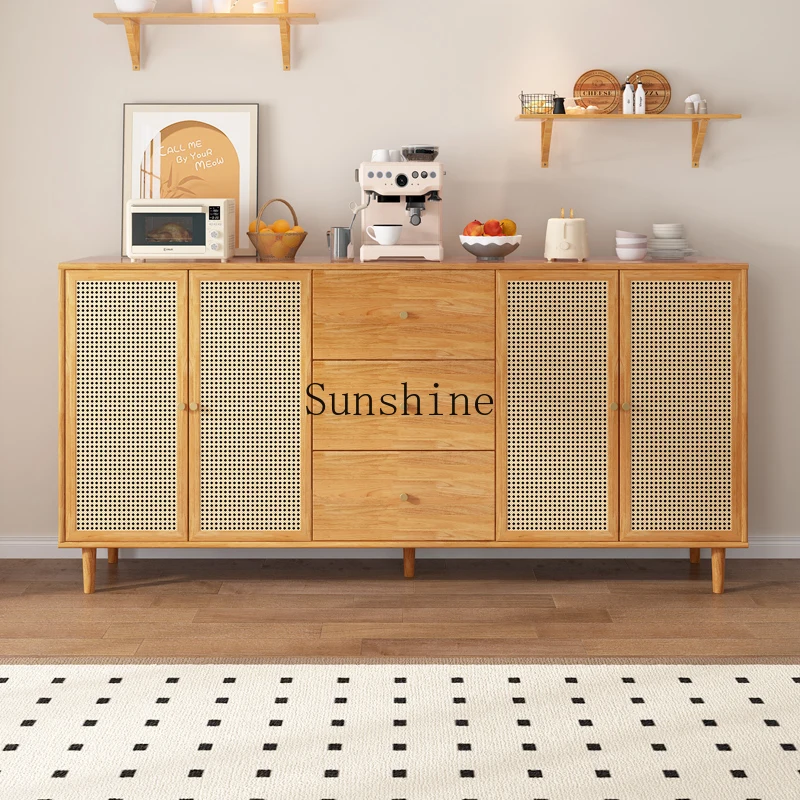 Nordic solid wood rattan dining side cabinet household Japanese dining room, living room against the wall entrance, drawer
Nordic solid wood rattan dining side cabinet household Japanese dining room, living room against the wall entrance, drawer