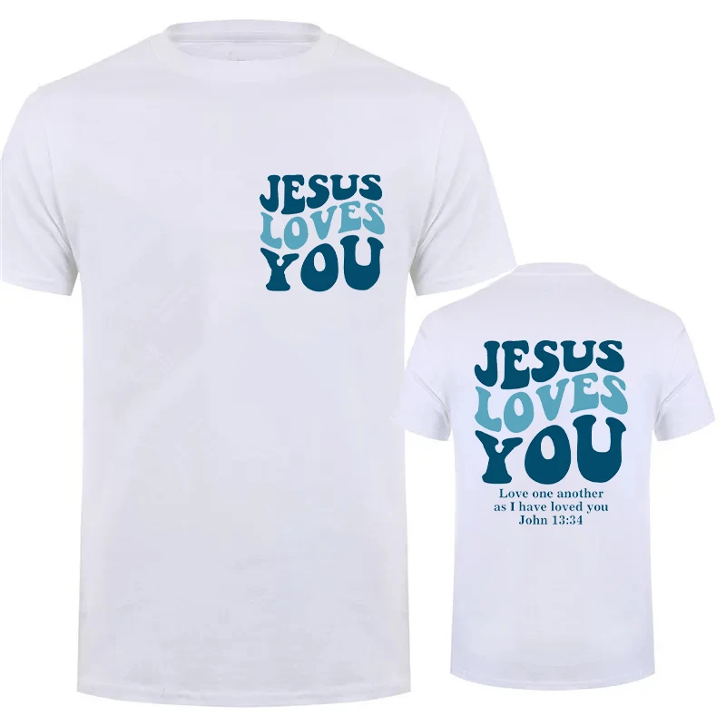 Jesus Loves You Letter Print Men T-Shirts Summer Breathable Soft Tees Street Fashion Short Sleeve Tops Casual Oversized Clothes
Jesus Loves You Letter Print Men T-Shirts Summer Breathable Soft Tees Street Fashion Short Sleeve Tops Casual Oversized Clothes