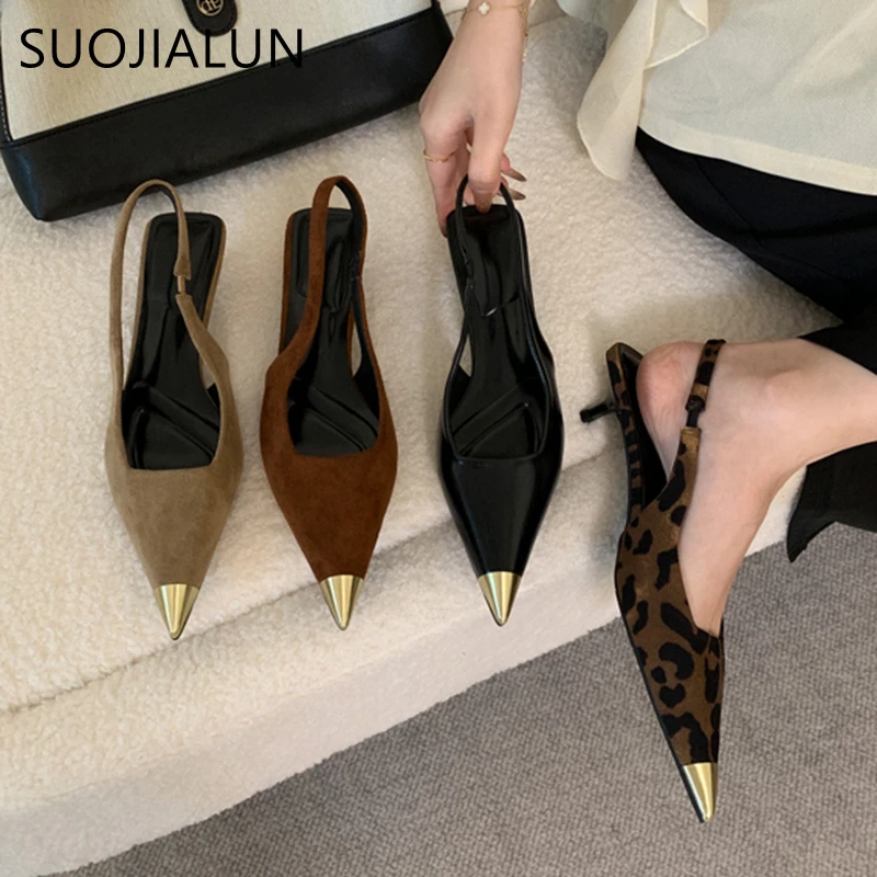 SUOJIALUN 2025 Spring New Brand Women Sandal Fashion Pointed Toe Shallow Slip On Ladies Slingback Shoes Thin High Heel Dress Pum
SUOJIALUN 2025 Spring New Brand Women Sandal Fashion Pointed Toe Shallow Slip On Ladies Slingback Shoes Thin High Heel Dress Pum