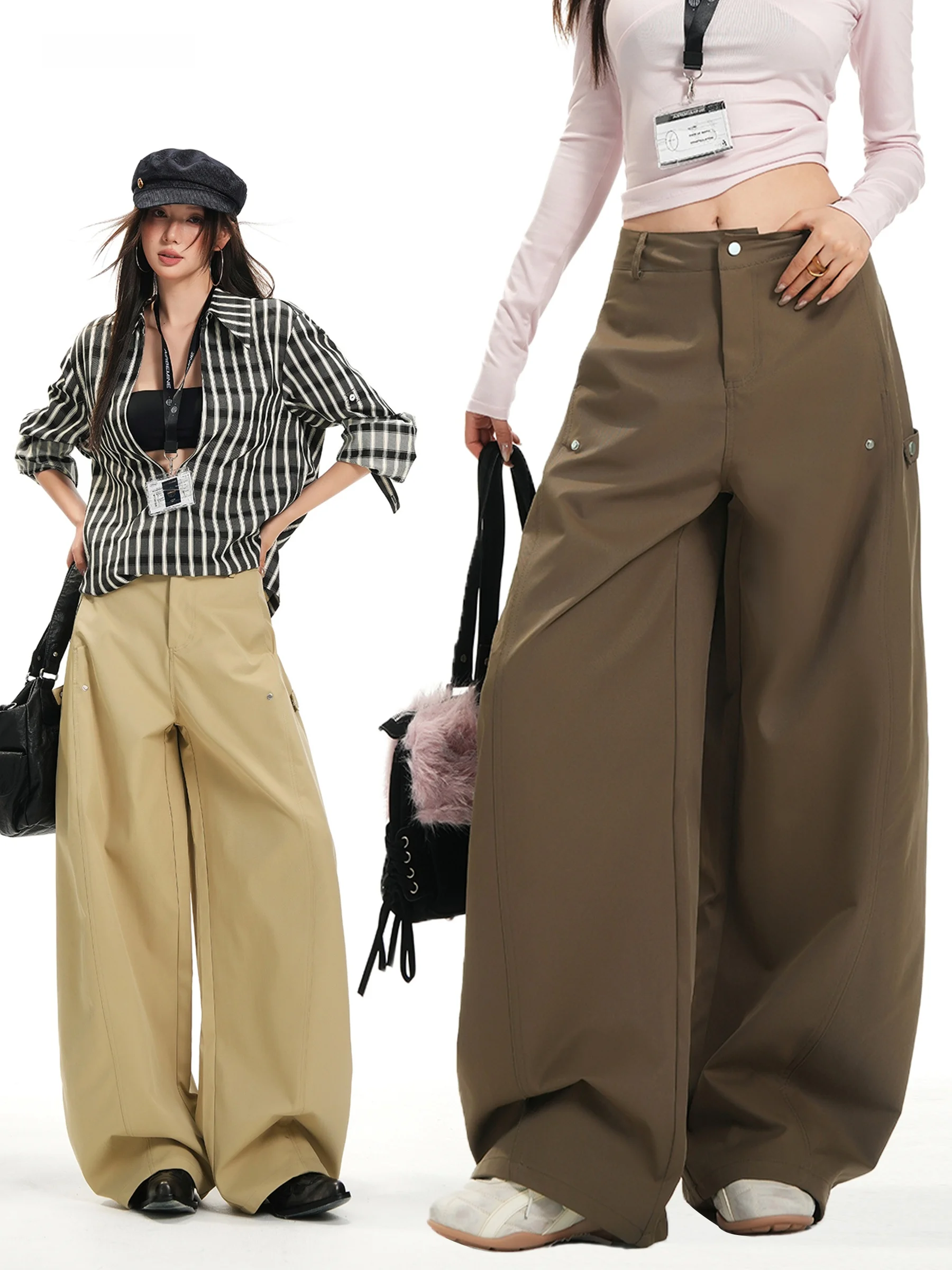 Retro American Wide Leg Pants Women Summer Spicy Girl High Waist Loose Lazy Casual Straight Leg Slimming Knife Pants
Retro American Wide Leg Pants Women Summer Spicy Girl High Waist Loose Lazy Casual Straight Leg Slimming Knife Pants