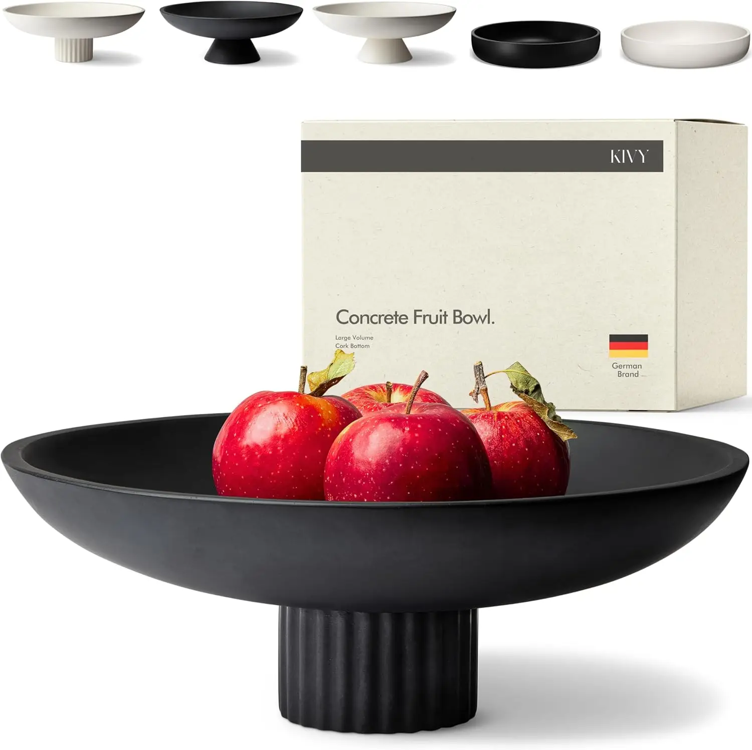 Concrete Fruit Bowl for Kitchen Counter - Large Decorative Bowl for Home Decor - Black Pedestal Bowl - Decorative Bowls
Concrete Fruit Bowl for Kitchen Counter - Large Decorative Bowl for Home Decor - Black Pedestal Bowl - Decorative Bowls