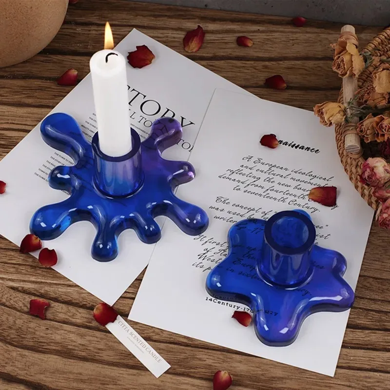 DIY Epoxy Resin Melting Flowing Water Flow Modeling Candle Holder Silicone Mold for Concrete
DIY Epoxy Resin Melting Flowing Water Flow Modeling Candle Holder Silicone Mold for Concrete