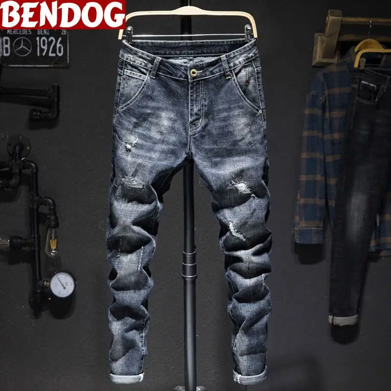 Young Men's Ripped Jeans Slim-fitting Elastic Casual Spring Autumn New Trendy Men's Pants Korean Long Cargo Men Ripped Jeans
Young Men's Ripped Jeans Slim-fitting Elastic Casual Spring Autumn New Trendy Men's Pants Korean Long Cargo Men Ripped Jeans