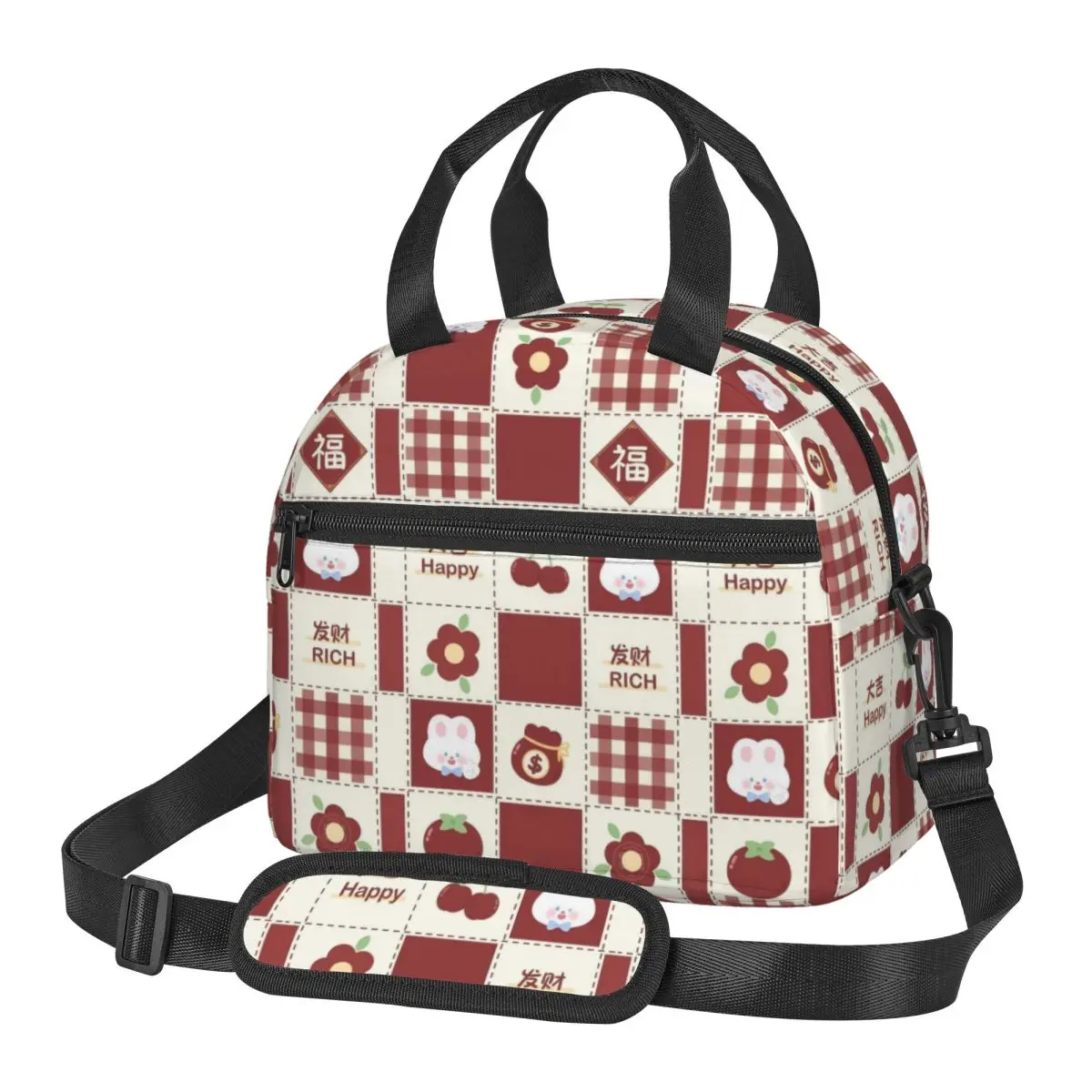 Cartoon cute pattern Lunch Bag Large Insulated Lunch Boxes with Adjustable Shoulder Strap for Women Kids Work Trip
Cartoon cute pattern Lunch Bag Large Insulated Lunch Boxes with Adjustable Shoulder Strap for Women Kids Work Trip