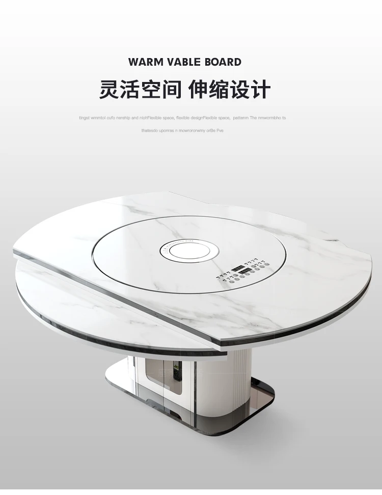 2025 new retractable round table rock slab dining table and chair combination embedded induction cooker turntable household roun
2025 new retractable round table rock slab dining table and chair combination embedded induction cooker turntable household roun