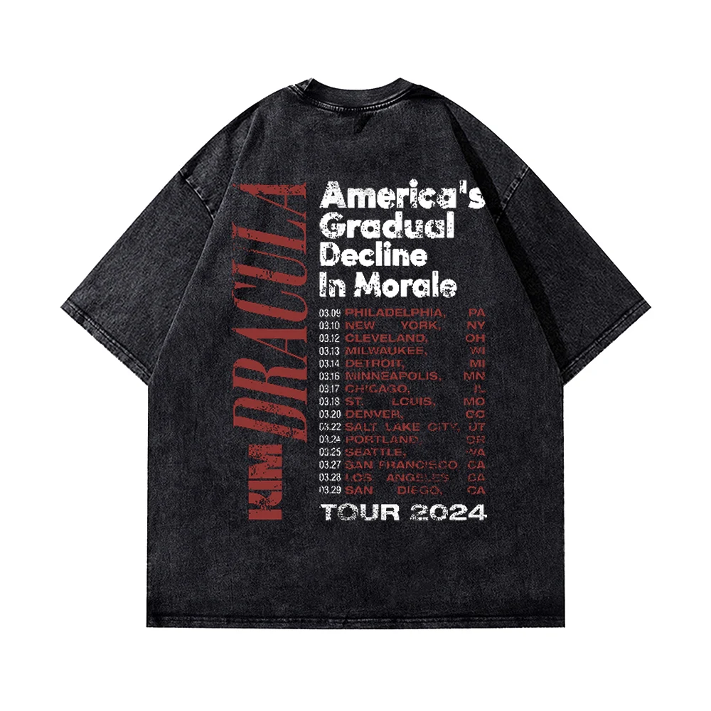 Kim Dracula Cotton Vintage Wash Tee Shirt Crewneck Short Sleeved Streetwear graphic t shirts Fashion Tee Shirt
Kim Dracula Cotton Vintage Wash Tee Shirt Crewneck Short Sleeved Streetwear graphic t shirts Fashion Tee Shirt