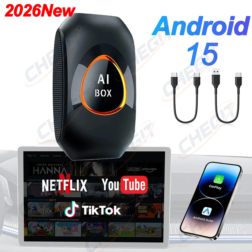 2026 Android 15 Carplay AI Box Wireless Carplay Android Auto Support Netflix Youtube For VW Toyota Mazda Hyundai Ford Haval GMC
2026 Android 15 Carplay AI Box Wireless Carplay Android Auto Support Netflix Youtube For VW Toyota Mazda Hyundai Ford Haval GMC