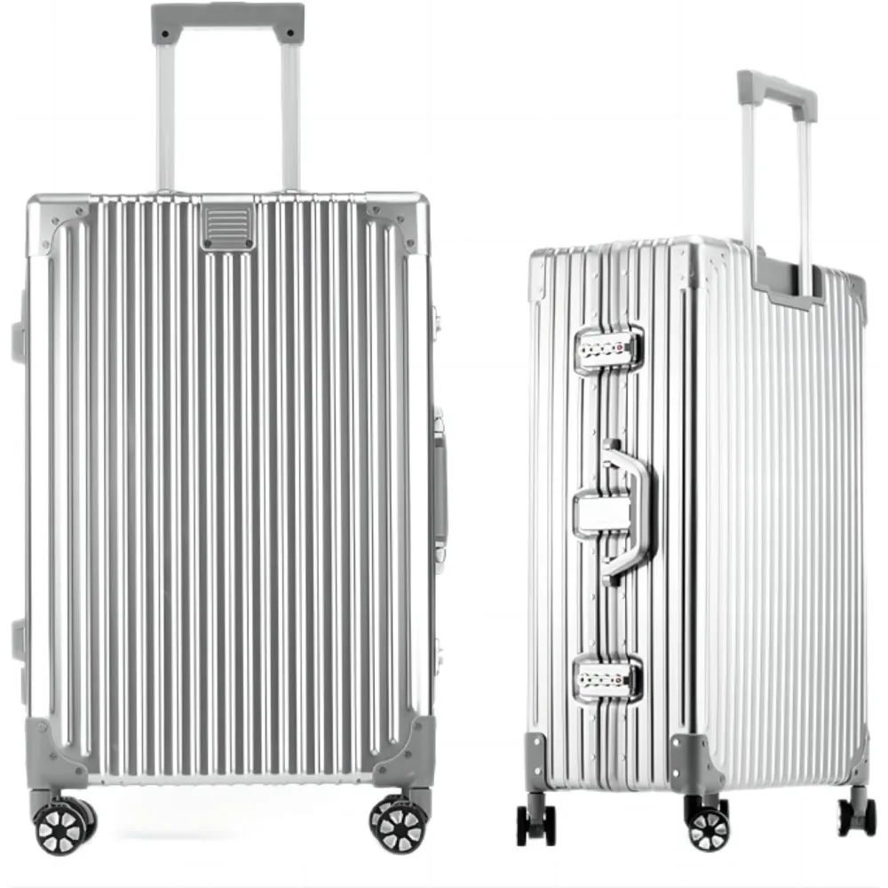 28-дюймовый полностью алюминиевый зарегистрированный на багажке, твердый чемодан с вращающимися колесами и замком TSA, большой чемодан для бизнеса
28-дюймовый полностью алюминиевый зарегистрированный на багажке, твердый чемодан с вращающимися колесами и замком TSA, большой чемодан для бизнеса