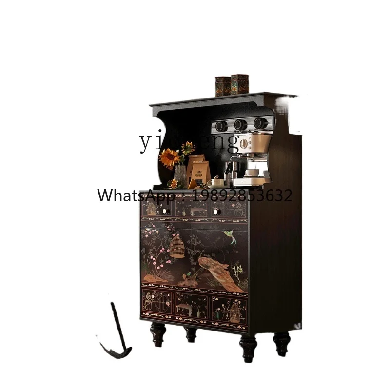 TQH medieval solid wood dining side cabinet integrated against the wall French retro coffee tea bar storage decorative cabinet
TQH medieval solid wood dining side cabinet integrated against the wall French retro coffee tea bar storage decorative cabinet