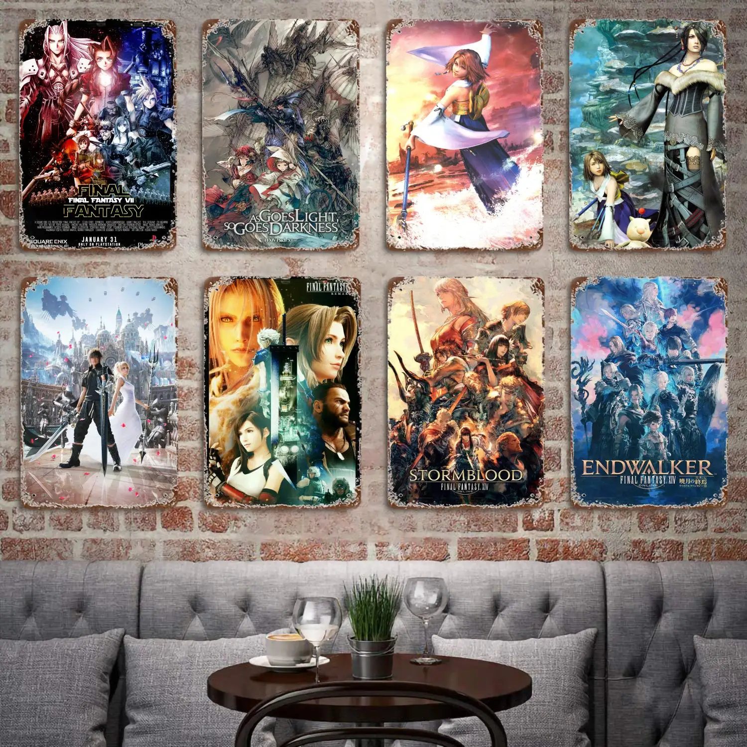 Final Fantasy VII XIV Remake Game Poster Vintage Tin Sign Metal Sign Decorative Plaque for Pub Bar Man Cave Club Wall Decoration
Final Fantasy VII XIV Remake Game Poster Vintage Tin Sign Metal Sign Decorative Plaque for Pub Bar Man Cave Club Wall Decoration