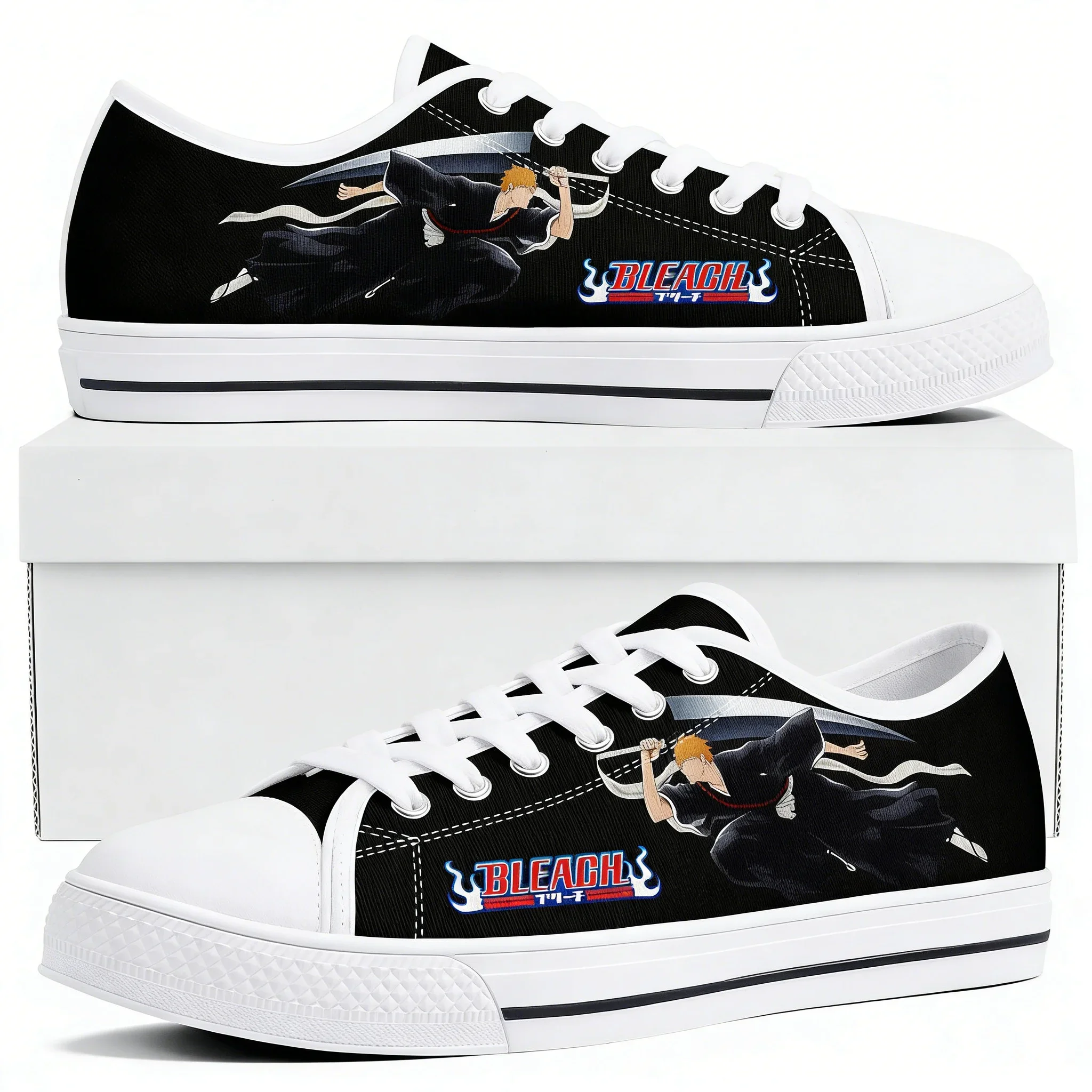 Bleach Low Top Sneakers Mens Womens Canvas Sneaker High Quality Confortable Durable Casual Couple Shoes Anime Tailor-made Shoes
Bleach Low Top Sneakers Mens Womens Canvas Sneaker High Quality Confortable Durable Casual Couple Shoes Anime Tailor-made Shoes
