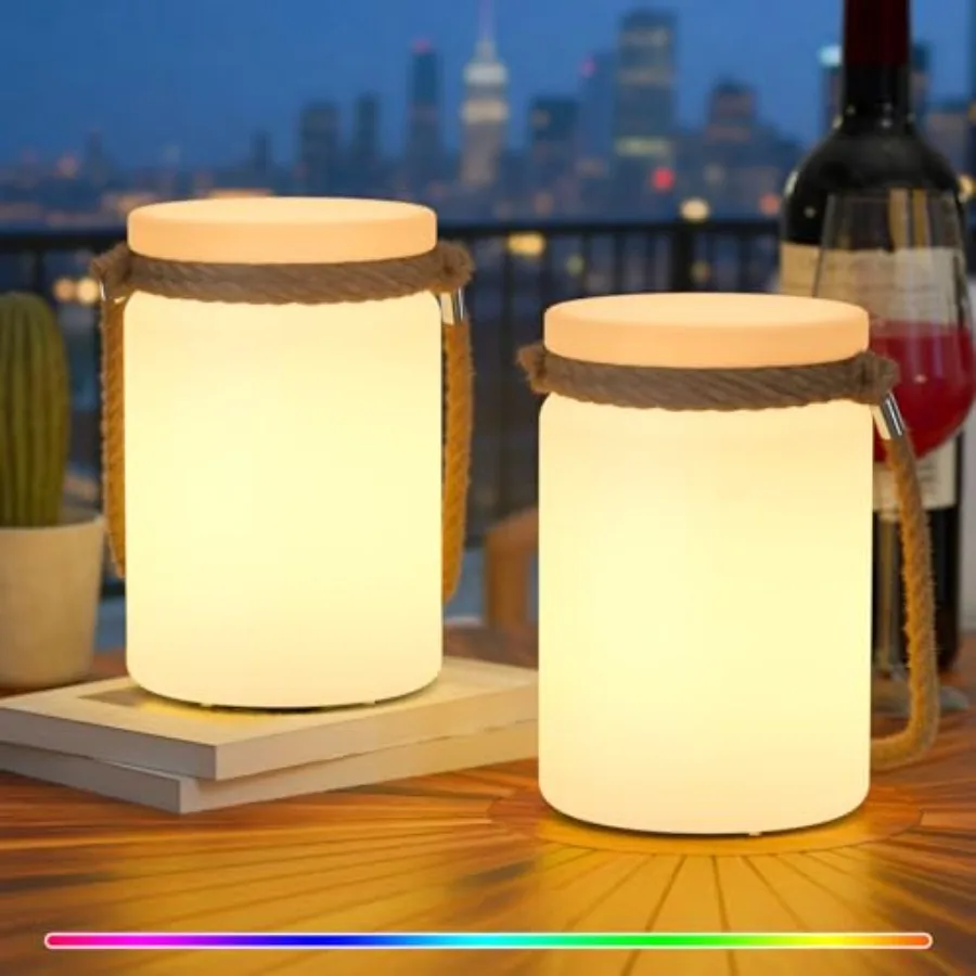 2 Pcs LED Lantern Cordless Table Lamp IP44 Shower Safe with Remote, 810H ttery Life RG Wrm Dimmle for Indoor Outdoor Ptio Cmpin
2 Pcs LED Lantern Cordless Table Lamp IP44 Shower Safe with Remote, 810H ttery Life RG Wrm Dimmle for Indoor Outdoor Ptio Cmpin