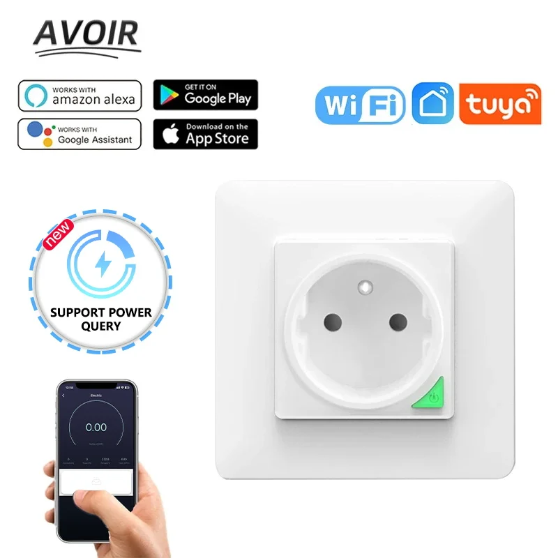 Avoir White Smart Socket With Timer Plastic Panel French Standard Plug Wifi Connect Voice Control Works With Alexa Google Home
Avoir White Smart Socket With Timer Plastic Panel French Standard Plug Wifi Connect Voice Control Works With Alexa Google Home