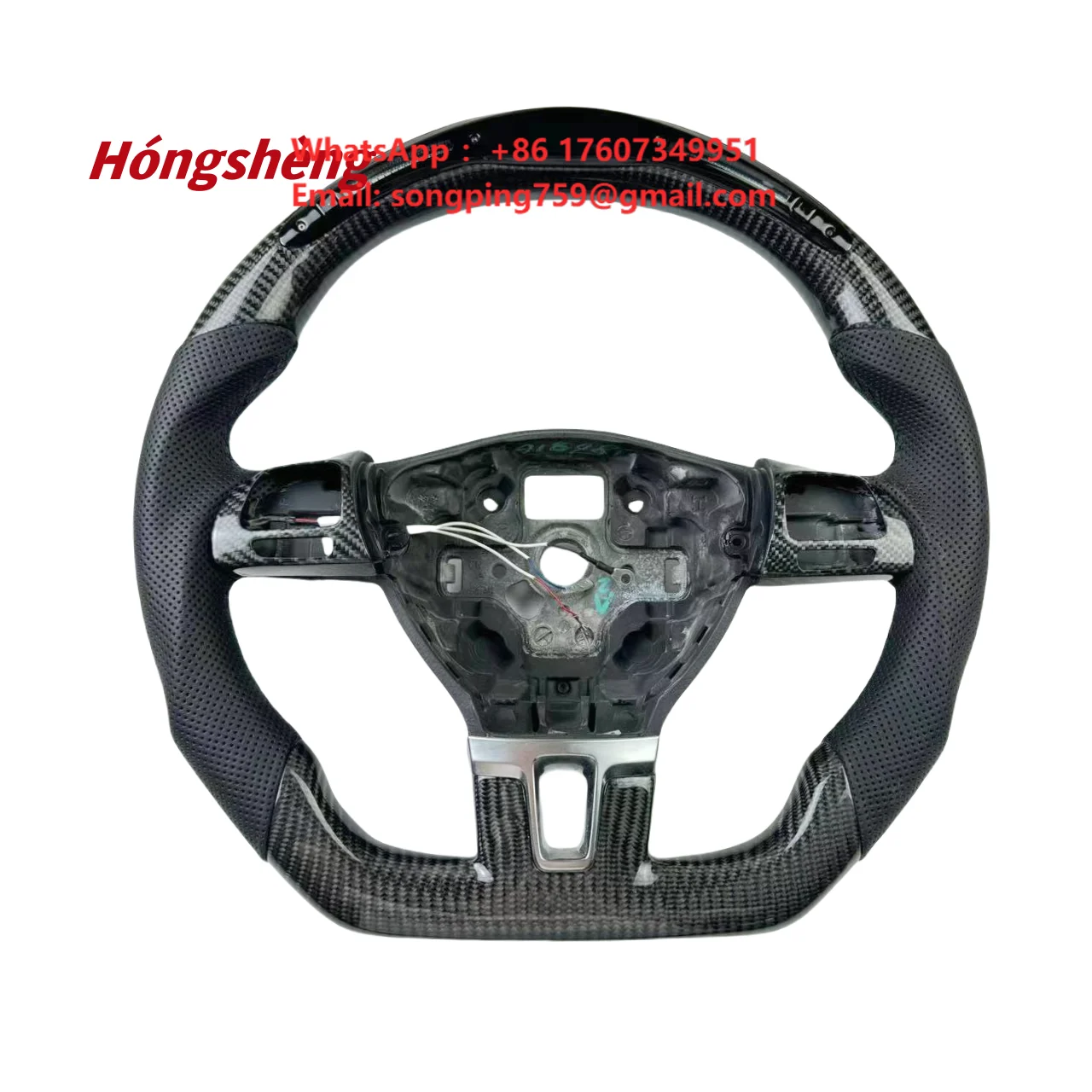 Suitable for VW CC Golf R Custom Carbon Fiber Steering Wheel Hand Stitched Leather Custom LED Steering Wheel
Suitable for VW CC Golf R Custom Carbon Fiber Steering Wheel Hand Stitched Leather Custom LED Steering Wheel