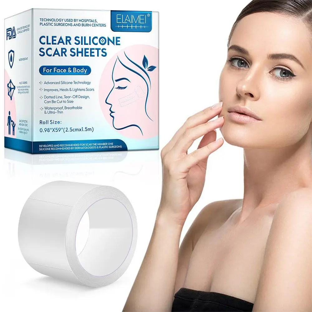 Silicone Scar Sheets 1.5-Meter Scar Removal Strips Waterproof Silicone Gel Tape Multipurpose Scar Patches For Women Men To E5Q5
Silicone Scar Sheets 1.5-Meter Scar Removal Strips Waterproof Silicone Gel Tape Multipurpose Scar Patches For Women Men To E5Q5