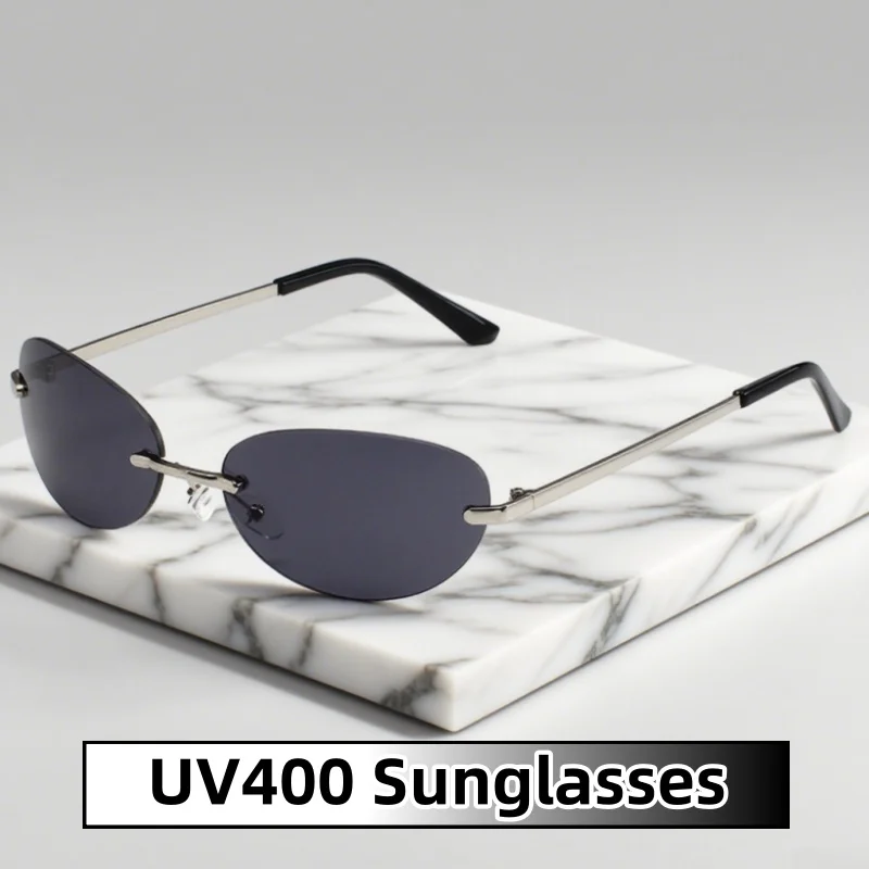Luxury Frameless Oval UV400 Sunglasses Fashionable Simplicity Street Photography Travel Ultraviolet-proof Shades Glasses
Luxury Frameless Oval UV400 Sunglasses Fashionable Simplicity Street Photography Travel Ultraviolet-proof Shades Glasses