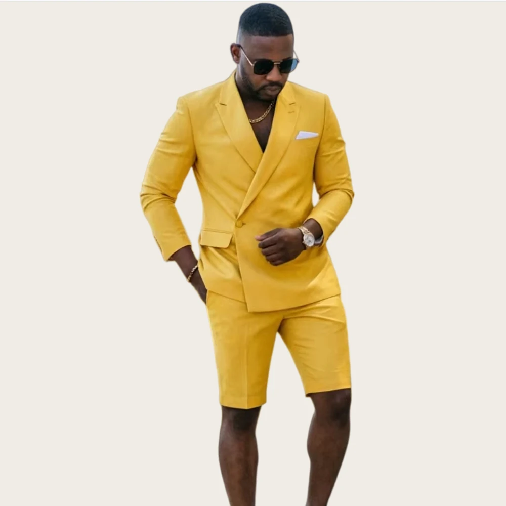 Africa Casual Men's Suit 2Pcs Peaked Lapel One Button Tuxedo for Man Prom Slim Fit Party Office Blazer Jacket+Shorts Cusstomized
Africa Casual Men's Suit 2Pcs Peaked Lapel One Button Tuxedo for Man Prom Slim Fit Party Office Blazer Jacket+Shorts Cusstomized