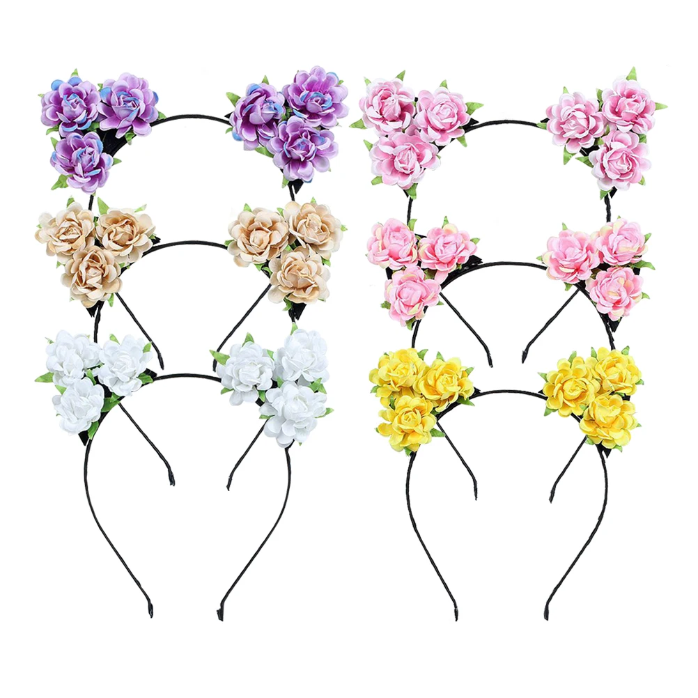 6 Pcs Cat Ears Headband Cute Decorative Hair Hoop Durable Christmas Party Accessories Girls Rose Flower Hairstyling Tool
6 Pcs Cat Ears Headband Cute Decorative Hair Hoop Durable Christmas Party Accessories Girls Rose Flower Hairstyling Tool