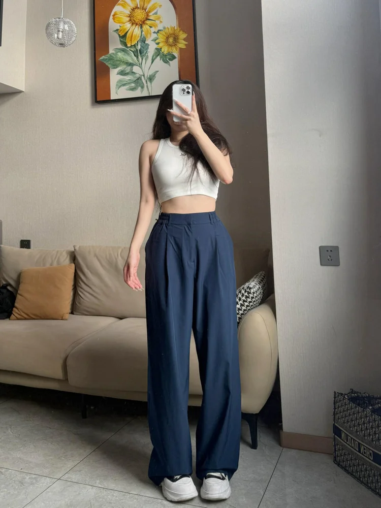 Повседневные брюки-палаццо с высокой талией, однотонные, простые, деловые, для офиса, осень-зима, новинка, эффектные
Повседневные брюки-палаццо с высокой талией, однотонные, простые, деловые, для офиса, осень-зима, новинка, эффектные