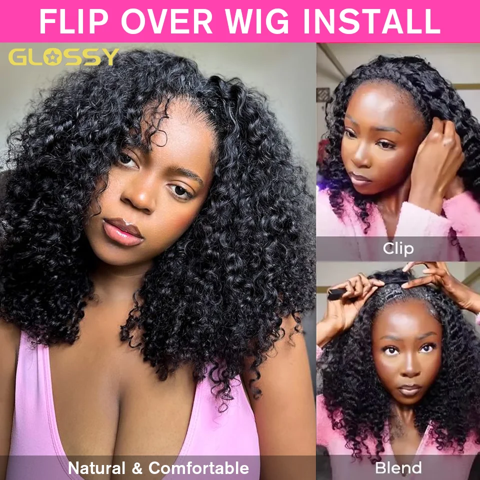 Kinky Curly Half Wig Human Hair 300% Density Wear Go Glueless Wigs 3 In 1 Headband Wigs for Women Drawstring Seamless Flip Wig
Kinky Curly Half Wig Human Hair 300% Density Wear Go Glueless Wigs 3 In 1 Headband Wigs for Women Drawstring Seamless Flip Wig