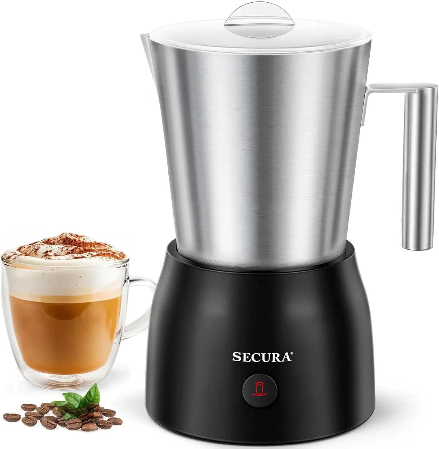 4-in-1 Electric Milk Frother, 17oz Stainless Steel, Hot & Cold Foam Maker for Latte, Cappuccino, Dishwasher Safe
4-in-1 Electric Milk Frother, 17oz Stainless Steel, Hot & Cold Foam Maker for Latte, Cappuccino, Dishwasher Safe