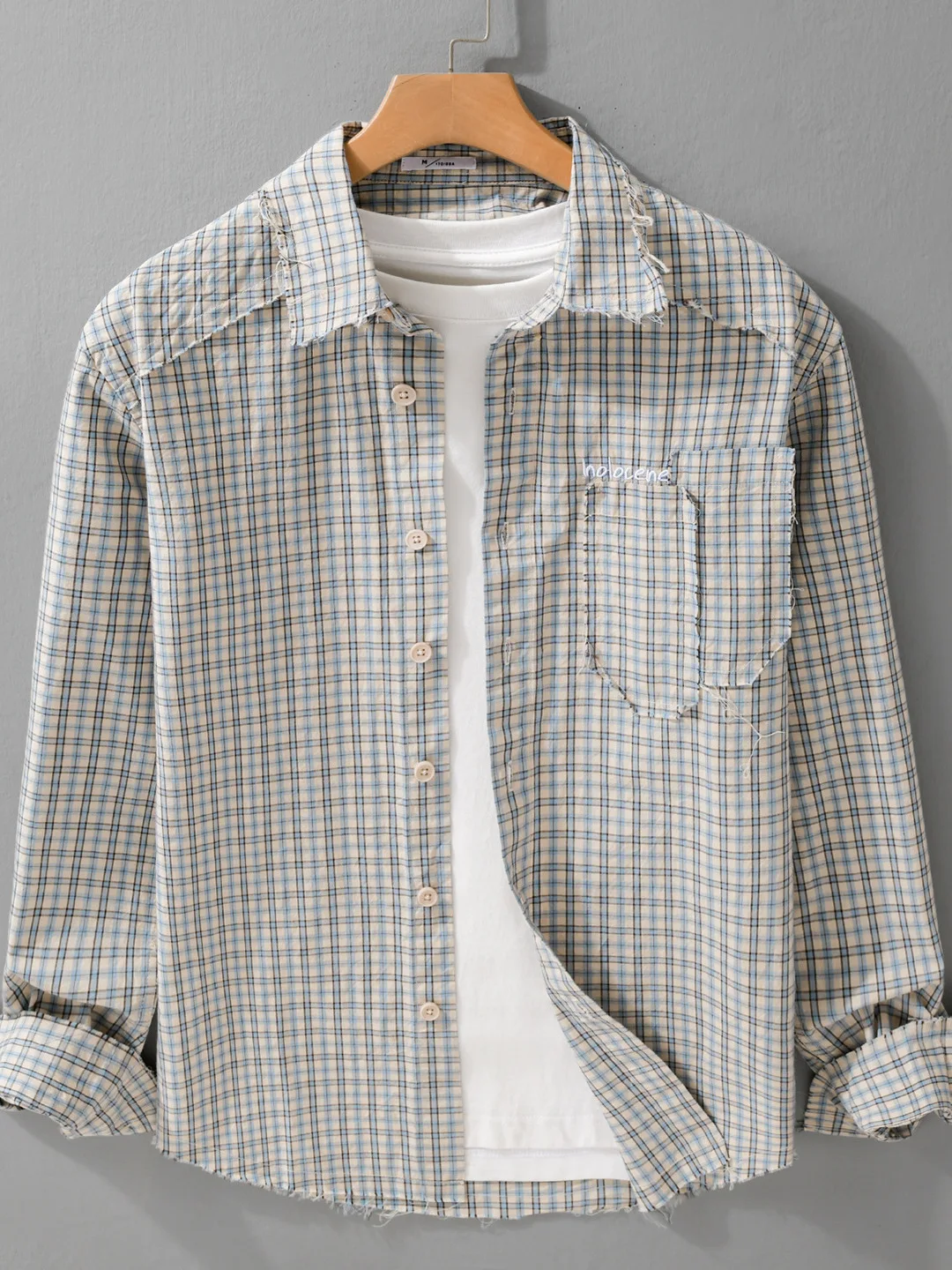 Retro Cheered Long Sve Cotton irt Men's Loose Fit Lightweight Torn Trendy Collar Pure Cotton Embroidered irt
Retro Cheered Long Sve Cotton irt Men's Loose Fit Lightweight Torn Trendy Collar Pure Cotton Embroidered irt