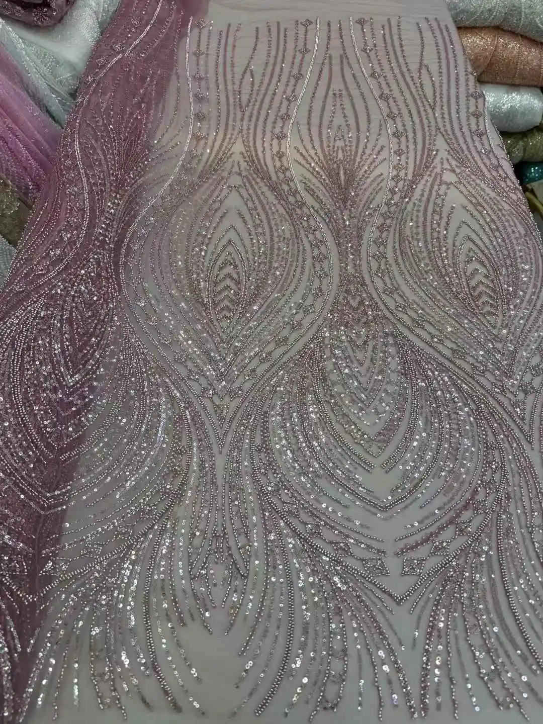 High quality,Beaded Fabric,Beads With sequins Embroidery French tulle net, African Fabric Lace, Party dresses .Weddings,Shirt
High quality,Beaded Fabric,Beads With sequins Embroidery French tulle net, African Fabric Lace, Party dresses .Weddings,Shirt