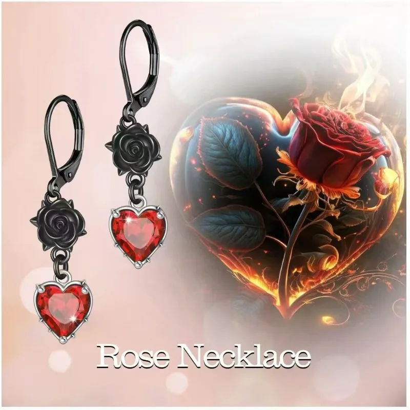 Bat Rose Love Pendant Earrings, Female Niche Style eardrop, Festival Gifts, Street Parties, Matching Jewelry
Bat Rose Love Pendant Earrings, Female Niche Style eardrop, Festival Gifts, Street Parties, Matching Jewelry
