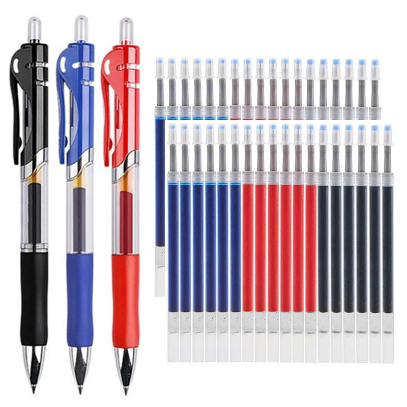 10/30PCS Gel Pens Refills Set Kawaii Stationery Writing Pen Black/Red/Blue Ink 0.5 mm Ballpoint Pen For Office & School Supplies
10/30PCS Gel Pens Refills Set Kawaii Stationery Writing Pen Black/Red/Blue Ink 0.5 mm Ballpoint Pen For Office & School Supplies