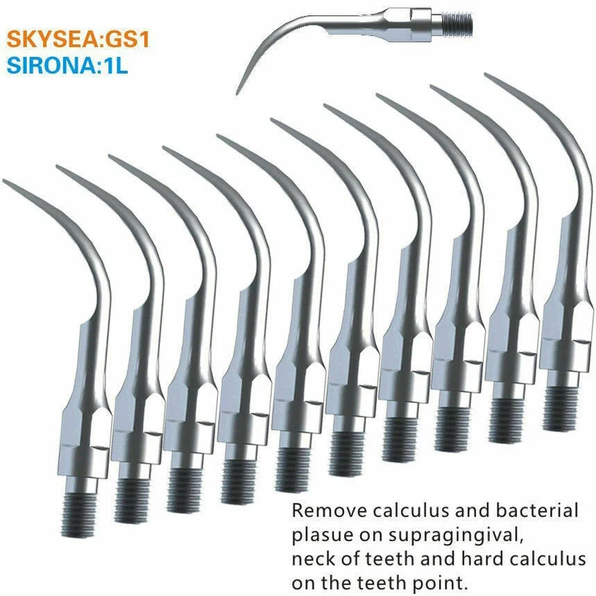 10 Pcs Dental Ultrasonic Scaling Insert Tip GS1 for SIRONA Scaler Handpiece
10 Pcs Dental Ultrasonic Scaling Insert Tip GS1 for SIRONA Scaler Handpiece