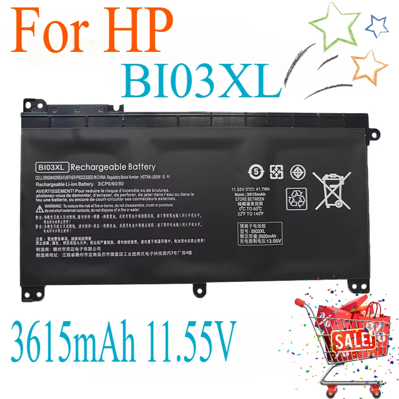 11,55 В, 3615 мАч, подходит для HP BI03XL Pavilion X360 13-U114TU TPN-W118/Q183, аккумулятор, детали и аксессуары для ноутбуков, компьютеры и офиса
11,55 В, 3615 мАч, подходит для HP BI03XL Pavilion X360 13-U114TU TPN-W118/Q183, аккумулятор, детали и аксессуары для ноутбуков, компьютеры и офиса