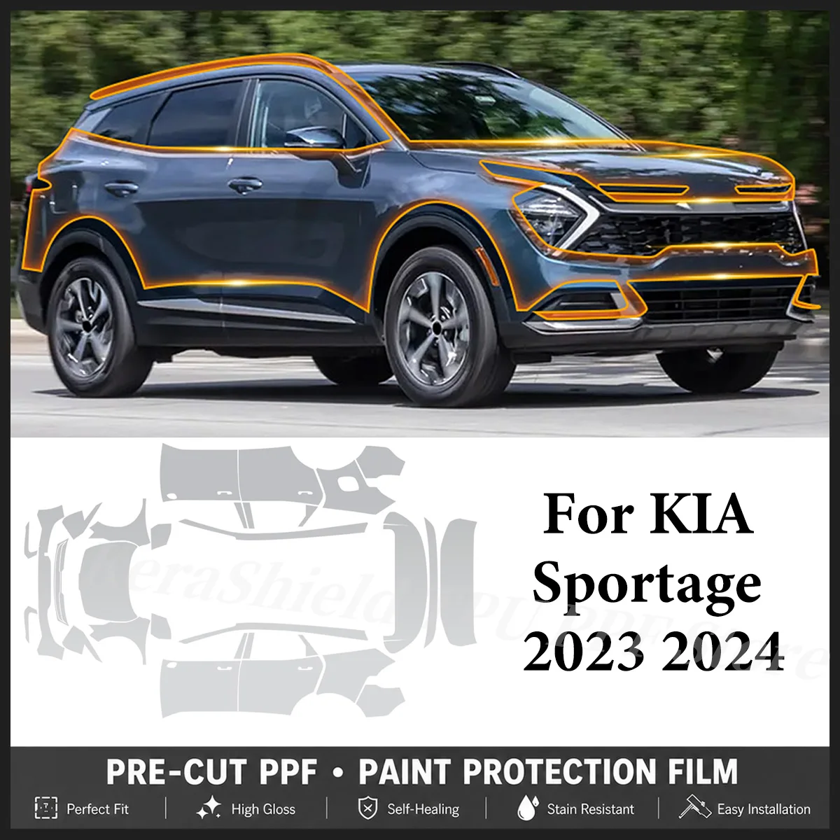 For KIA Sportage 2023 2024 TPU Paint Protection Film Clear Matte Cover Pre-cut PPF Resistant Anti-Scratch Repairable Car Sticker
For KIA Sportage 2023 2024 TPU Paint Protection Film Clear Matte Cover Pre-cut PPF Resistant Anti-Scratch Repairable Car Sticker