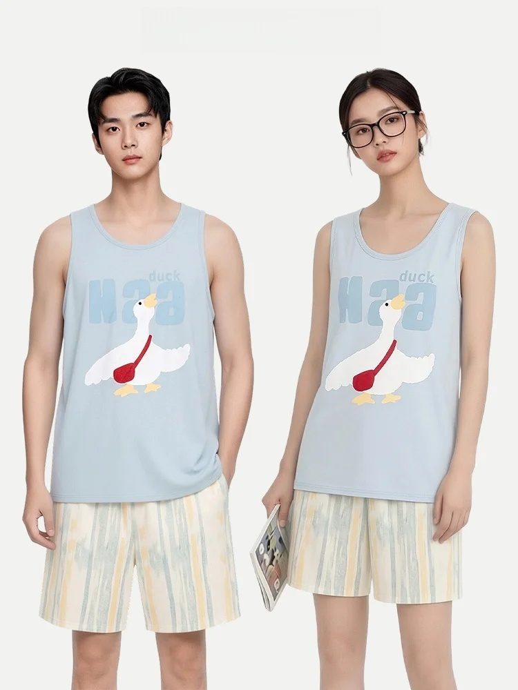 Couple's Cotton Pajamas Summer Cool Feeling Wearable Home Clothes Short Sleeve Vest Shorts Comfortable Breathable Cotton Slee...
Couple's Cotton Pajamas Summer Cool Feeling Wearable Home Clothes Short Sleeve Vest Shorts Comfortable Breathable Cotton Slee...