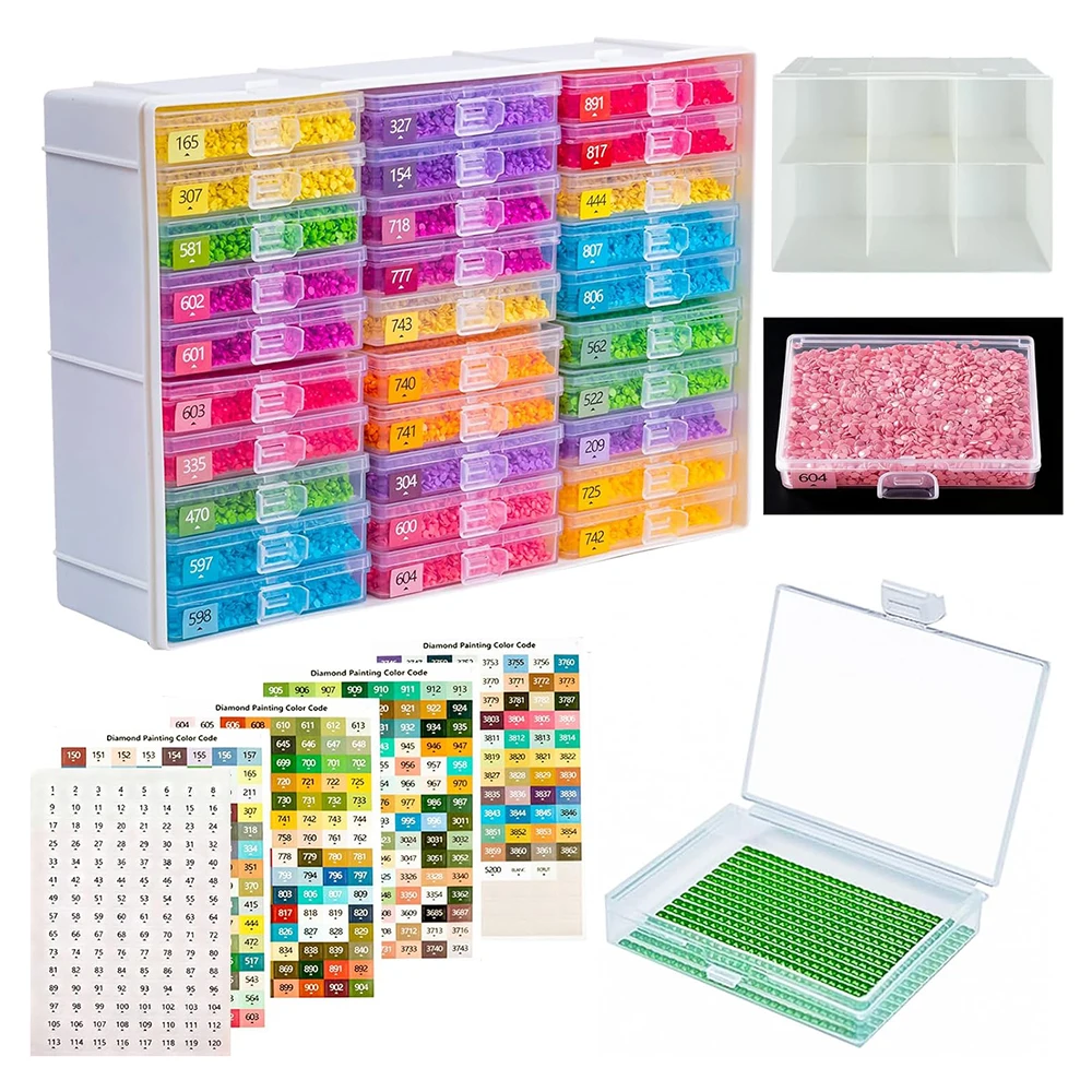 30PCS 2-in-1 Diamond Art Tray & Storage with Lids, Diamond Painting Trays, Bead Storage and Arrangement, Diamond Art Kits for Ad
30PCS 2-in-1 Diamond Art Tray & Storage with Lids, Diamond Painting Trays, Bead Storage and Arrangement, Diamond Art Kits for Ad