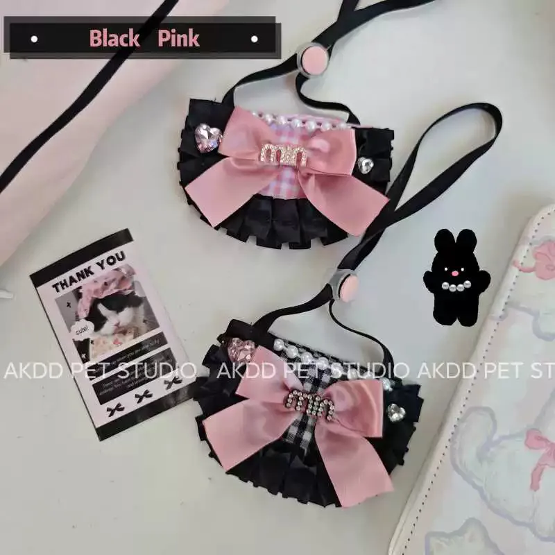 Adjustable Pet Bib for Cat Dog Black Pink Plaid with Bow Pearl Rhinestone Cute Pet Saliva Towel Accessories
Adjustable Pet Bib for Cat Dog Black Pink Plaid with Bow Pearl Rhinestone Cute Pet Saliva Towel Accessories